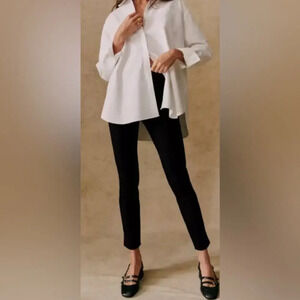 Sezane Clara Straight Leg Trouser Pant Black Size US12/FR 44